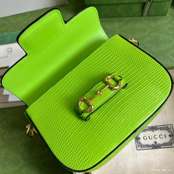First bag ru Gucci mini lizard 1955 Horsebit bag 0726